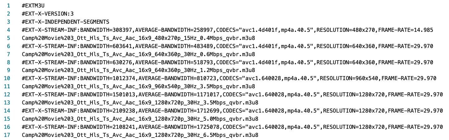 Root M3U8